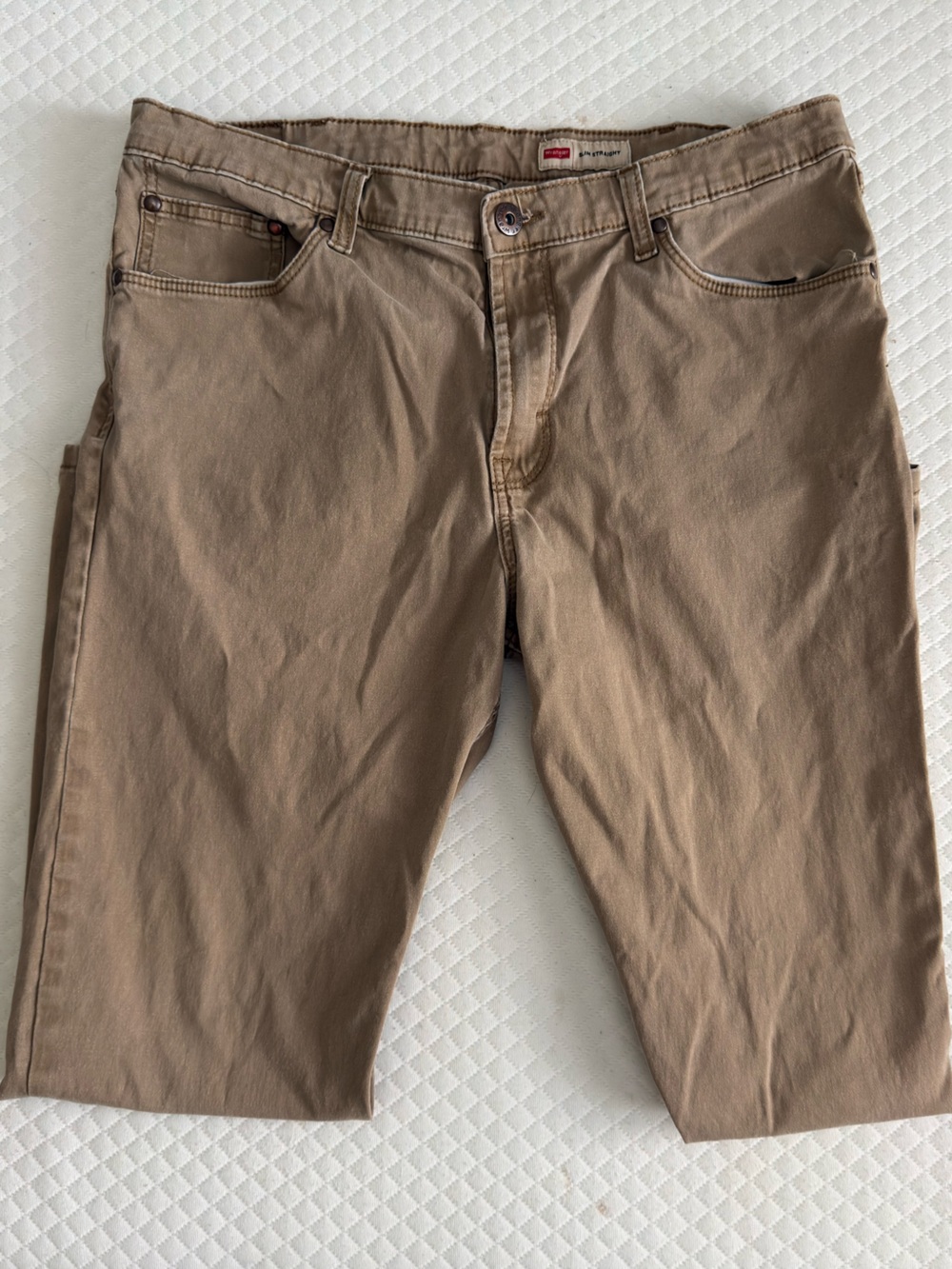 Men’s Wrangler Slim Straight Pants - Khaki Tan